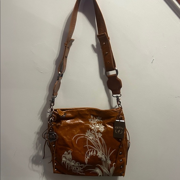 Brown Floral Women's Shoulder Bag - Picture 14 of 16